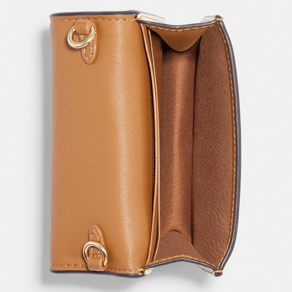 Mini Wallet On A Chain In Signature Canvas With Floral Cluster Print - Picture 5 of 6